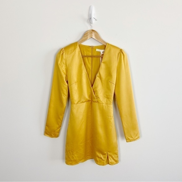 More To Come Jewel Deep V Dress in Marigold Size XXS - Picture 2 of 14
